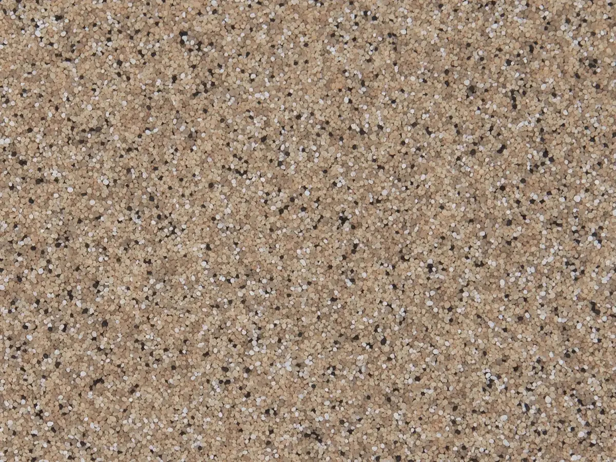 Close view of multicolor quartz granules