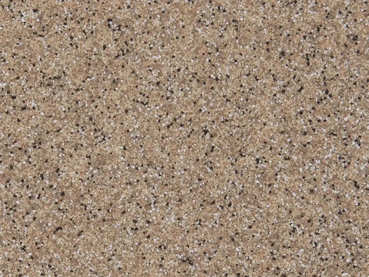 Close view of multicolor quartz granules